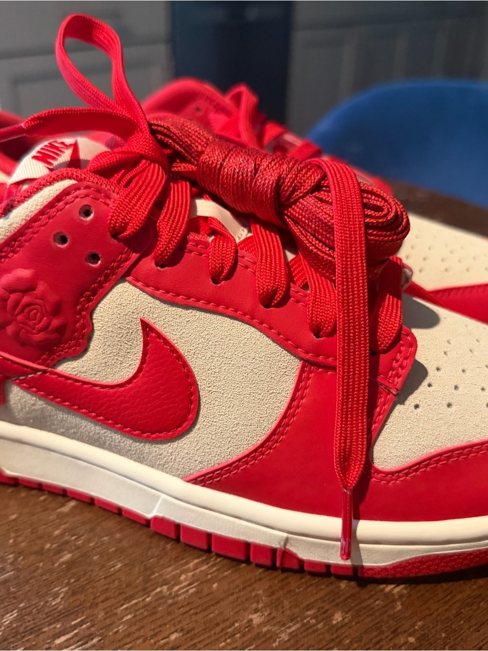 Nike Dunk Low Rose Red White Fashion Sneakers